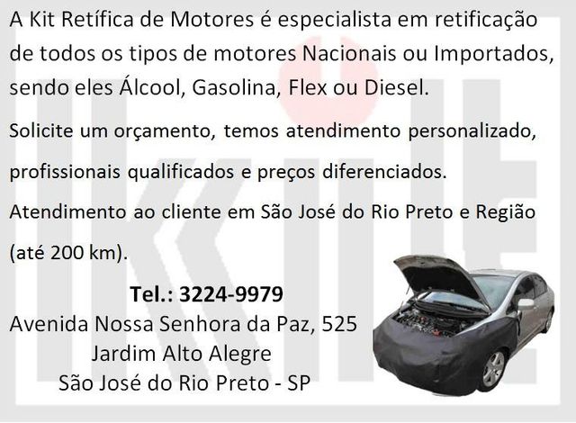 Foto de Kit Retifica de Motores - Jd Alto Alegre - São José do Rio Preto / SP