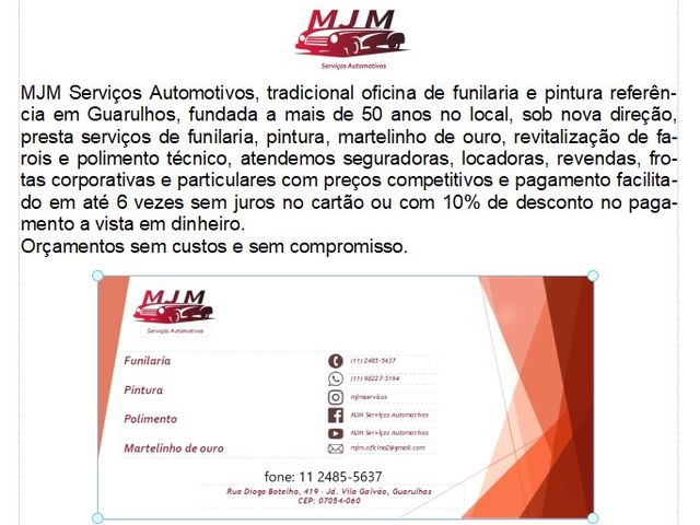 Foto de Mjm Servicos Automotivos Ltda - Me - Guarulhos / SP